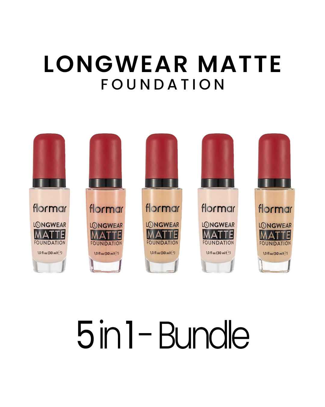 Flormar Foundation Longwear Matte Bundle