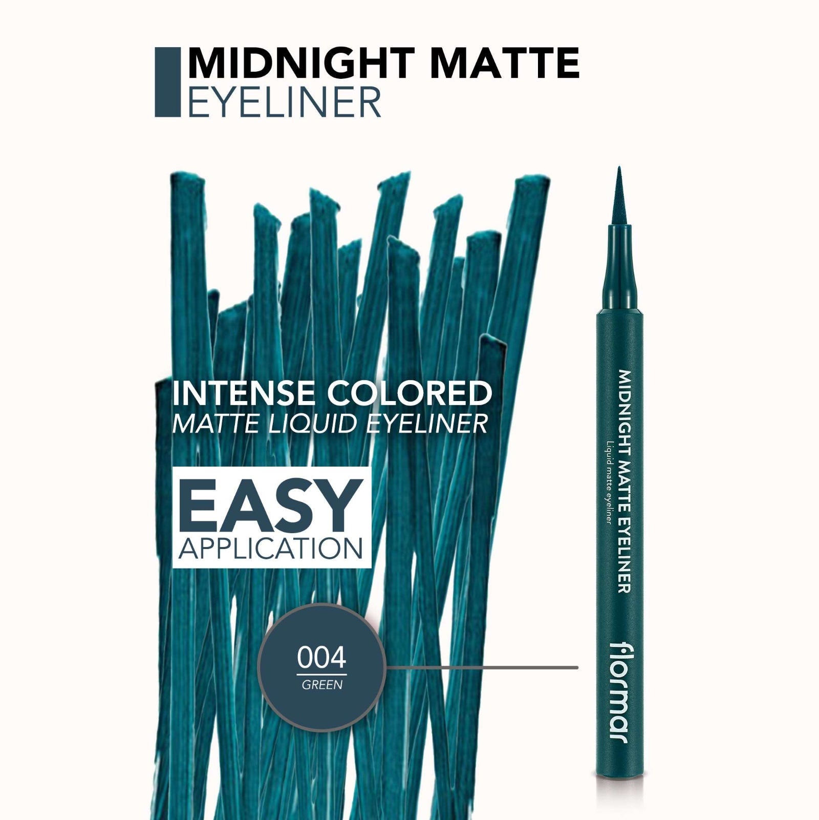 FLORMAR EYELINER MIDNIGHT MATTE GREEN