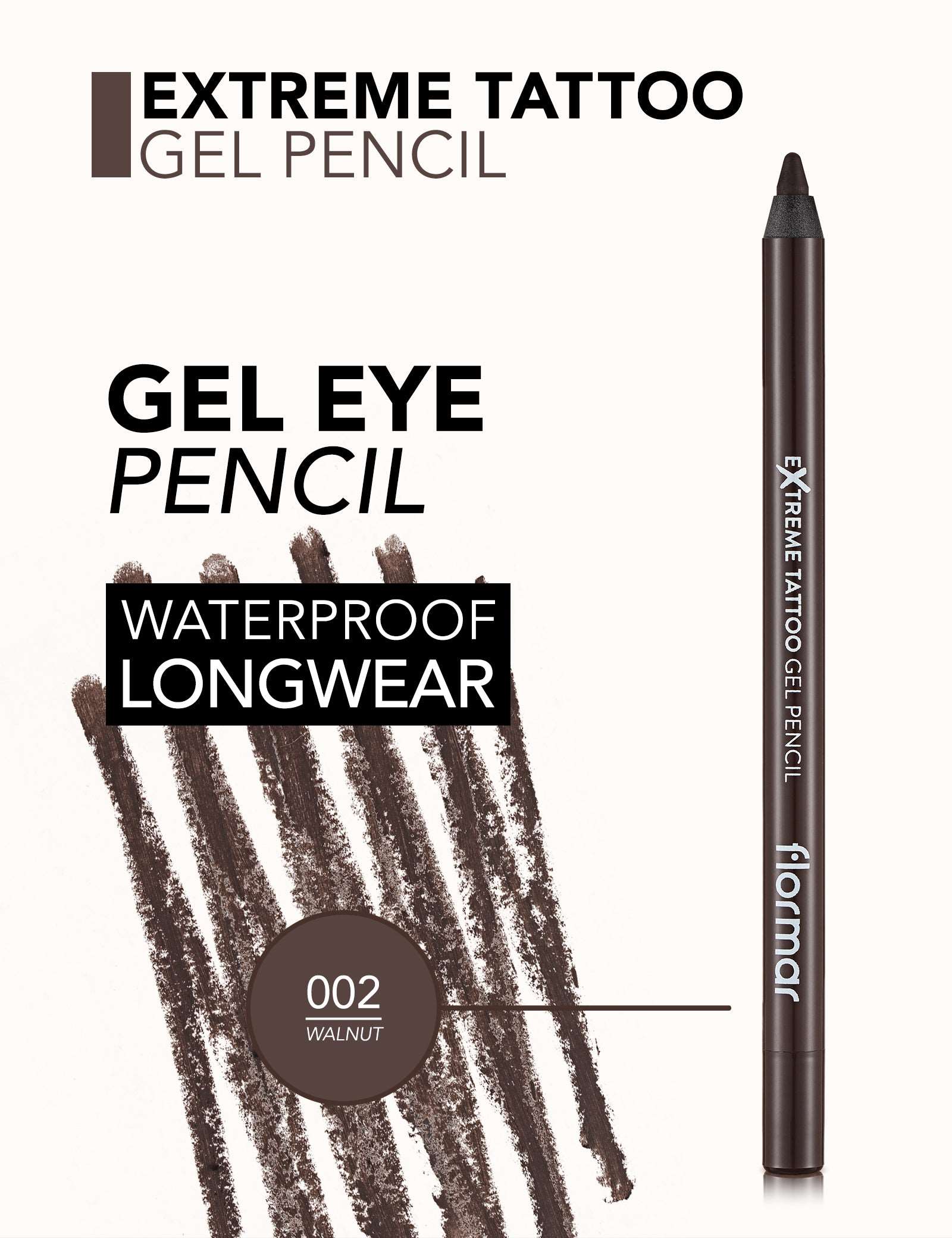 FLORMAR EYELINER PENCIL EXTREME TATTOO GEL 02
