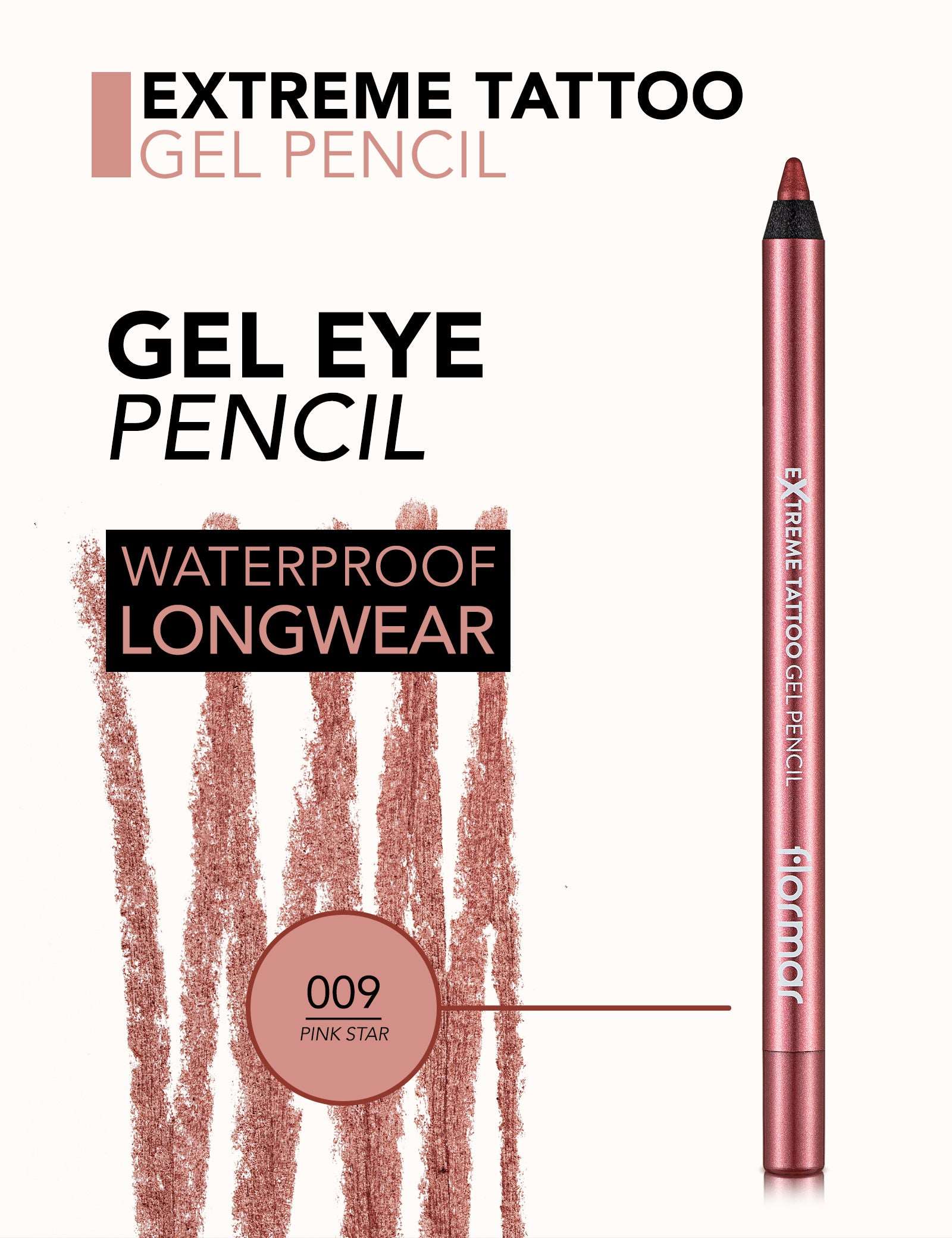 FLORMAR EYELINER PENCIL EXTREME TATTOO GEL 09