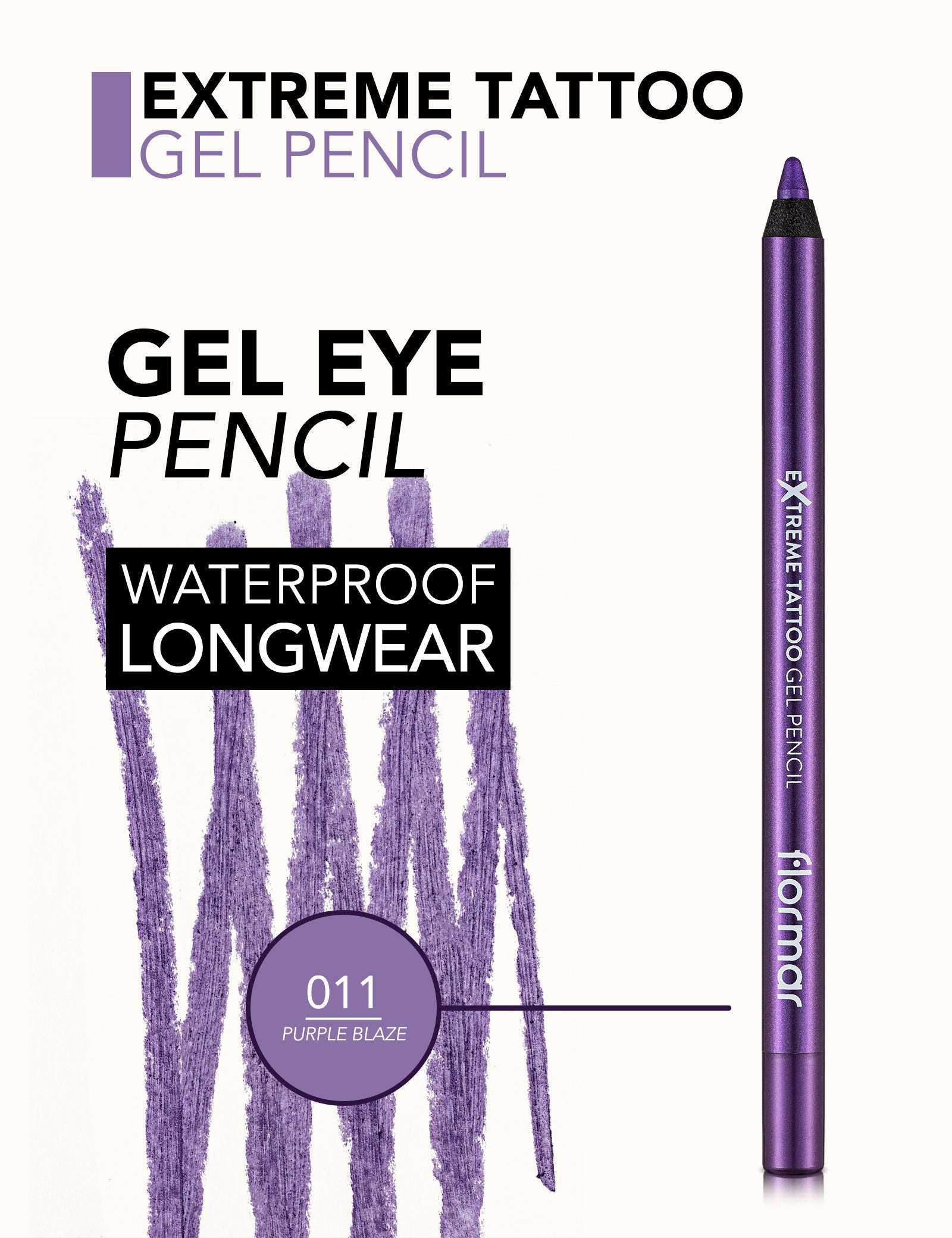 FLORMAR EYELINER PENCIL EXTREME TATTOO GEL 11