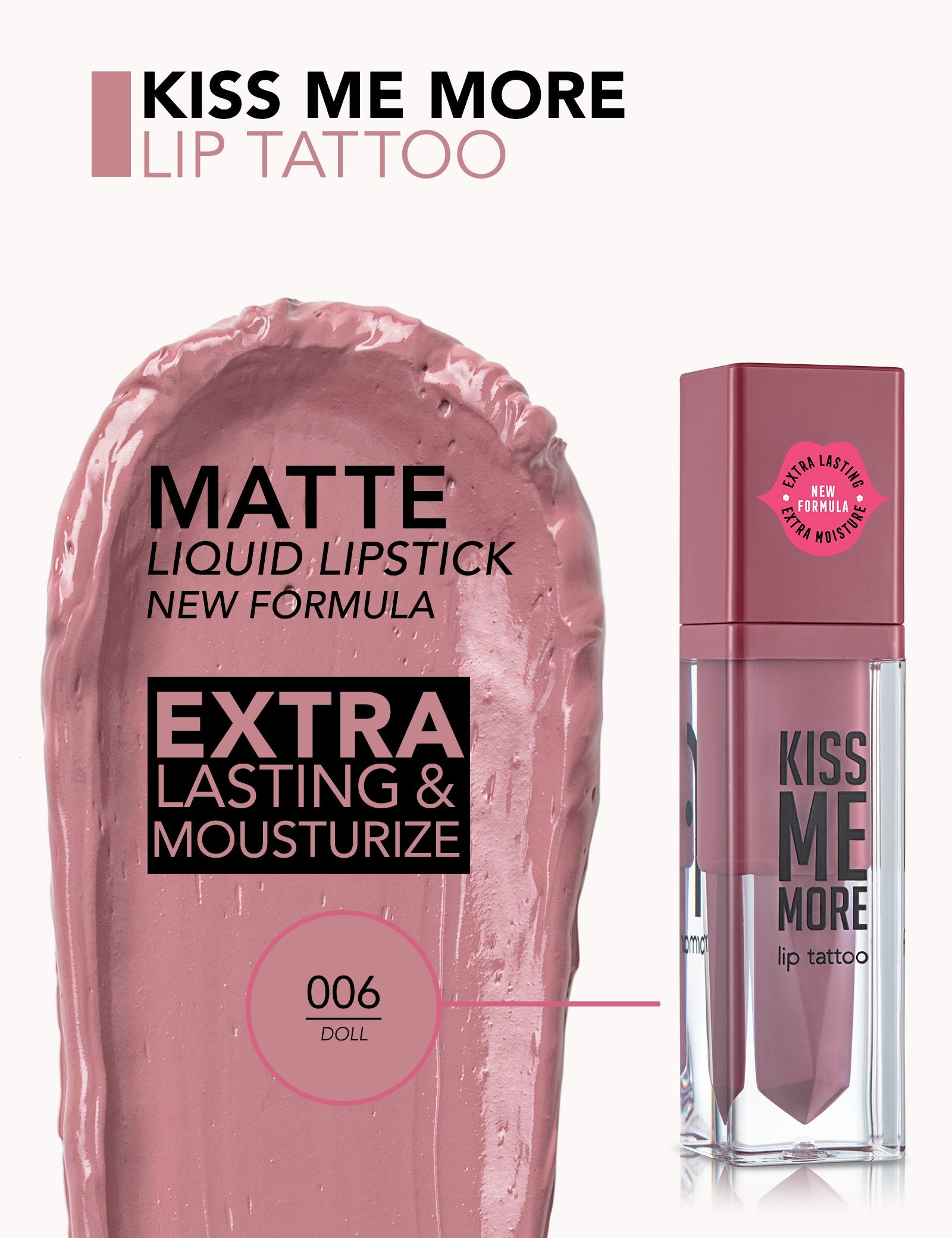 Flormar Lip Tattoo Kiss Me More Long Lasting Color