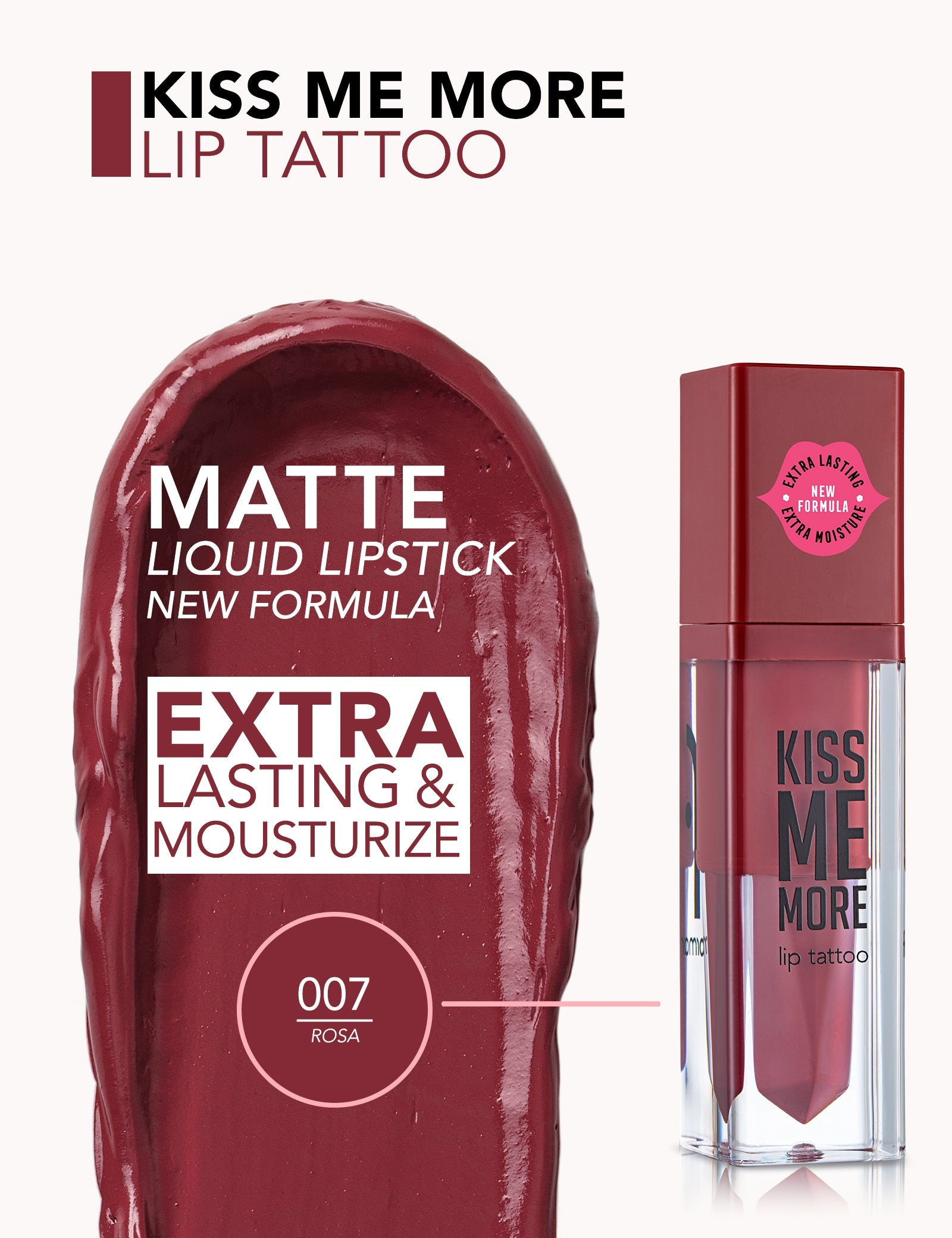 Flormar Lip Tattoo Kiss Me More Long Lasting Color