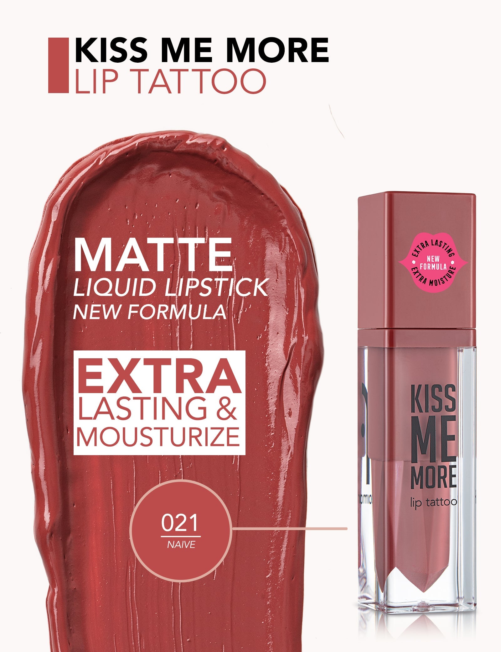 Flormar Lip Tattoo Kiss Me More Long Lasting Color