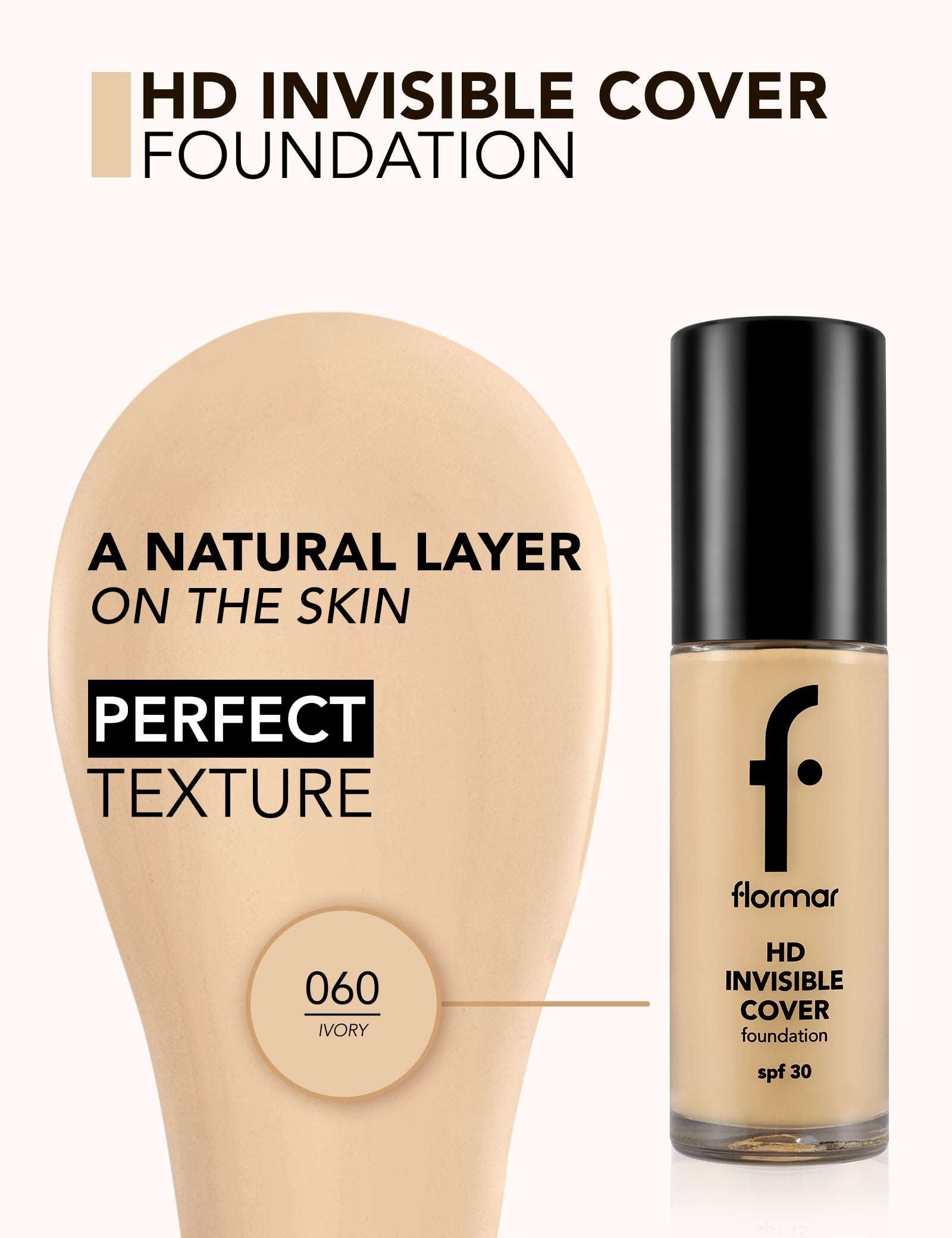 FLORMAR FOUNDATION INVISIBLE COVER HD 060