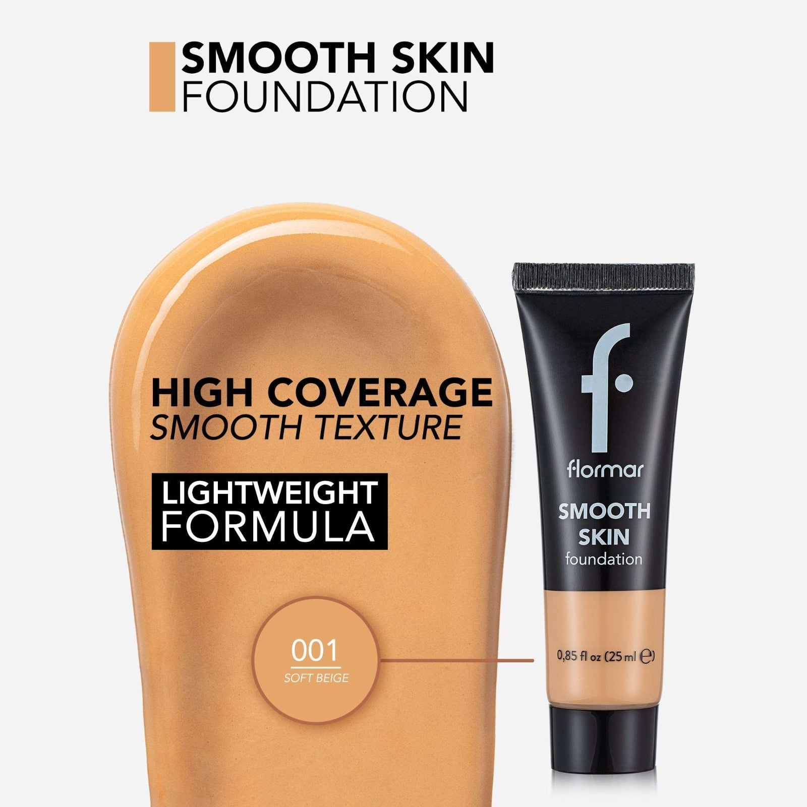 FLORMAR FOUNDATION SMOOTH SKIN 001