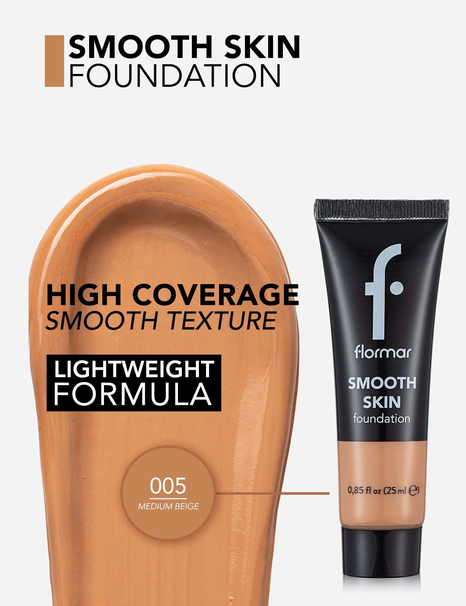 FLORMAR FOUNDATION SMOOTH SKIN 005