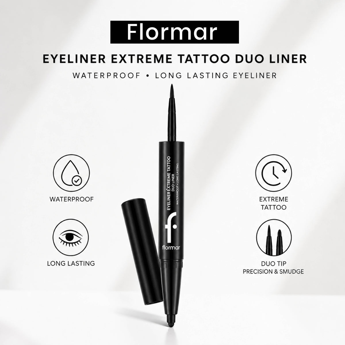 FLORMAR EYELINER EXTREME TATTOO DUO LINER WATERPROOF LONG LASTING EYELINER
